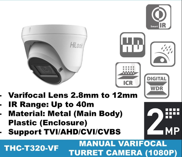 THC-T320-VF CAMARA HILOOK VF DOMO 2MP 