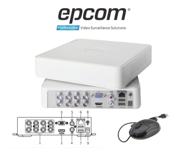 S08TURBOG3 DVR Epcom turbo HD 8 canales 2 ip audio
