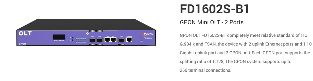 FD1602S-B1 OLT C-DATA PON PORT GPON 2 