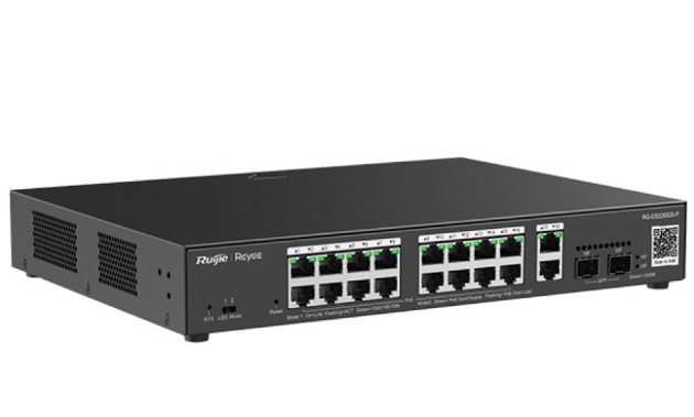RG-ES220GS-P 20-Port Gigabit Smart Cloud Managed PoE Switch