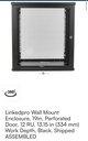 Linkedpro Wall-Mount Cabinet 19in Perforated Door 12 RU 450 mm Depth Black Color LW060512UB